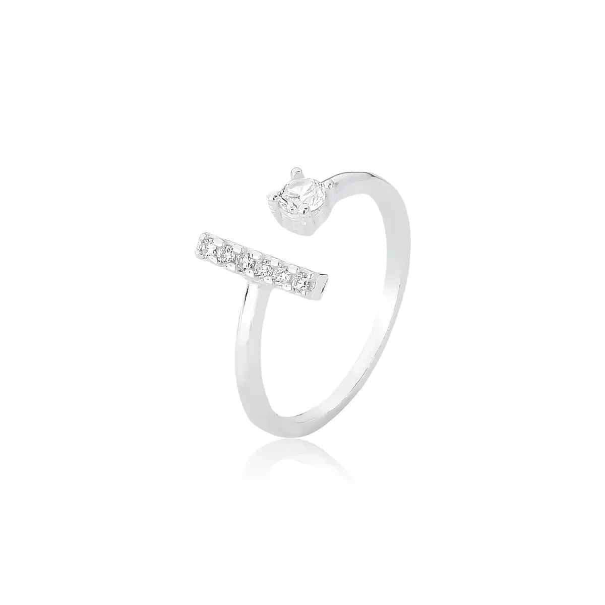 Anel Regulável Fio Cravejado e Pedra 3mm