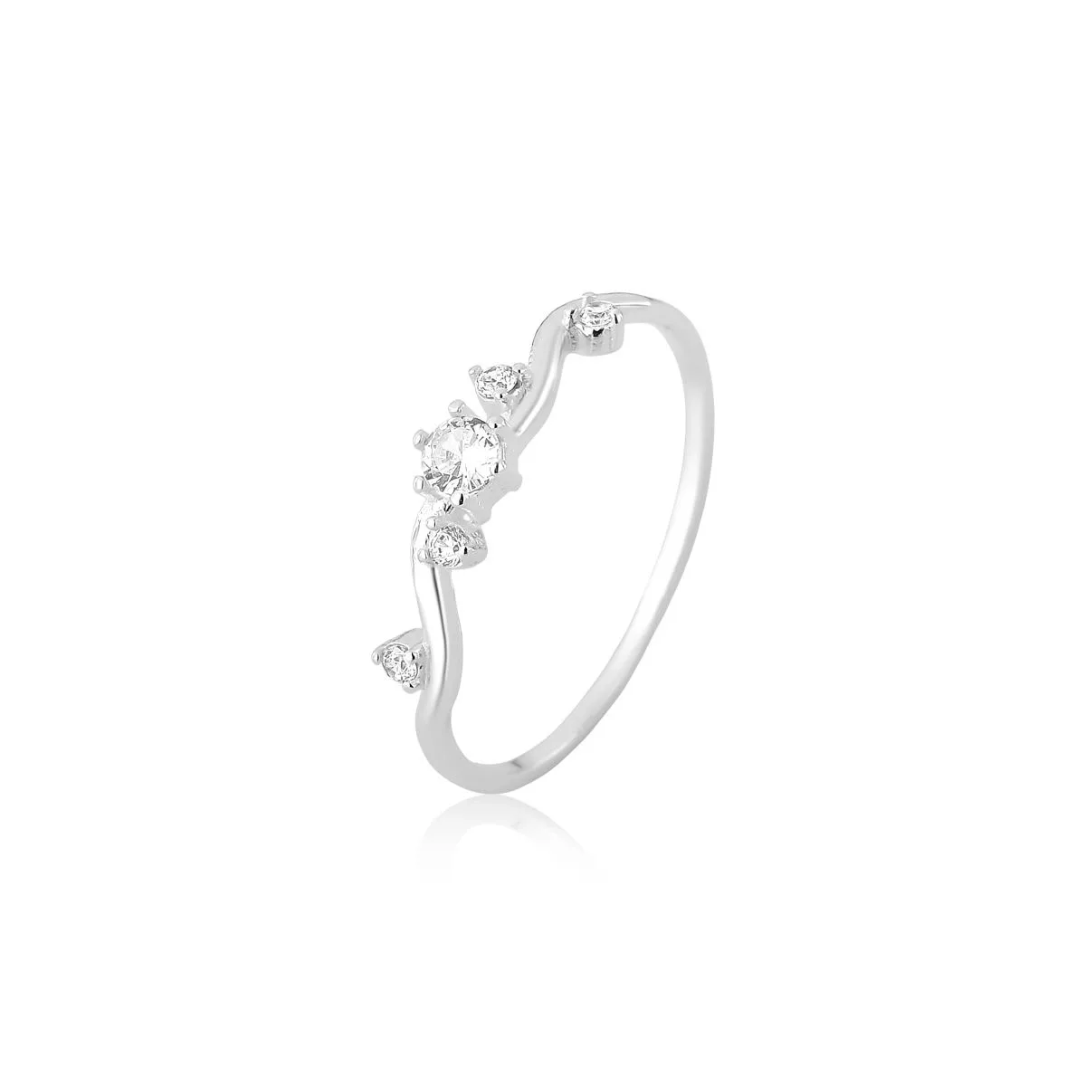 Anel Ramo Delicado com Zirconias