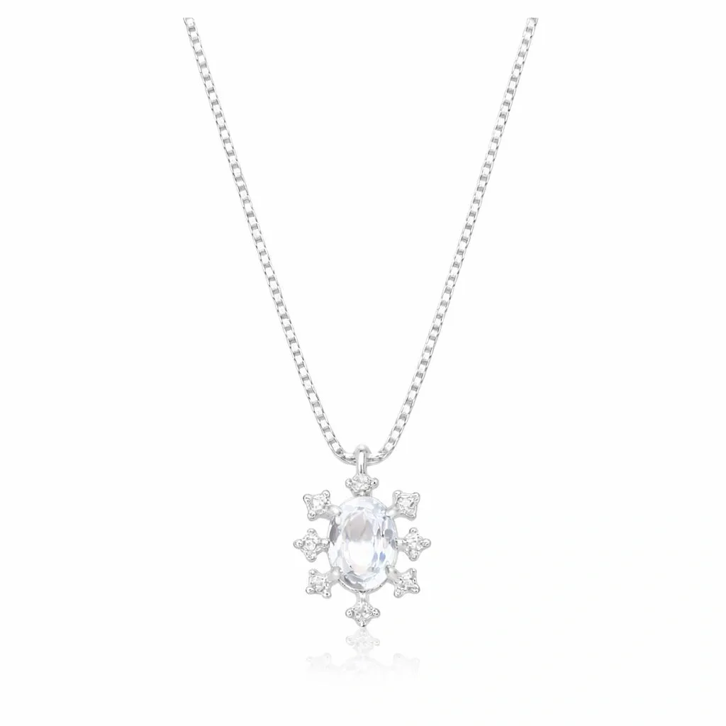 Colar Oval com Zircônias