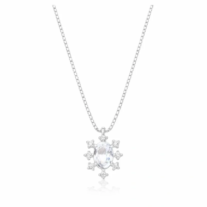 Colar Oval com Zircônias