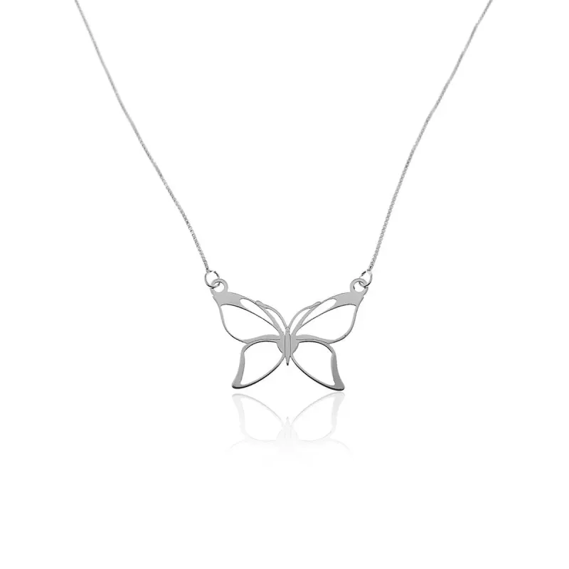 Colar com Pingente De Borboleta