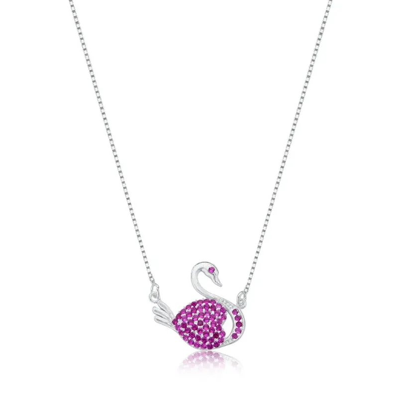 Colar Cisne com Pedra