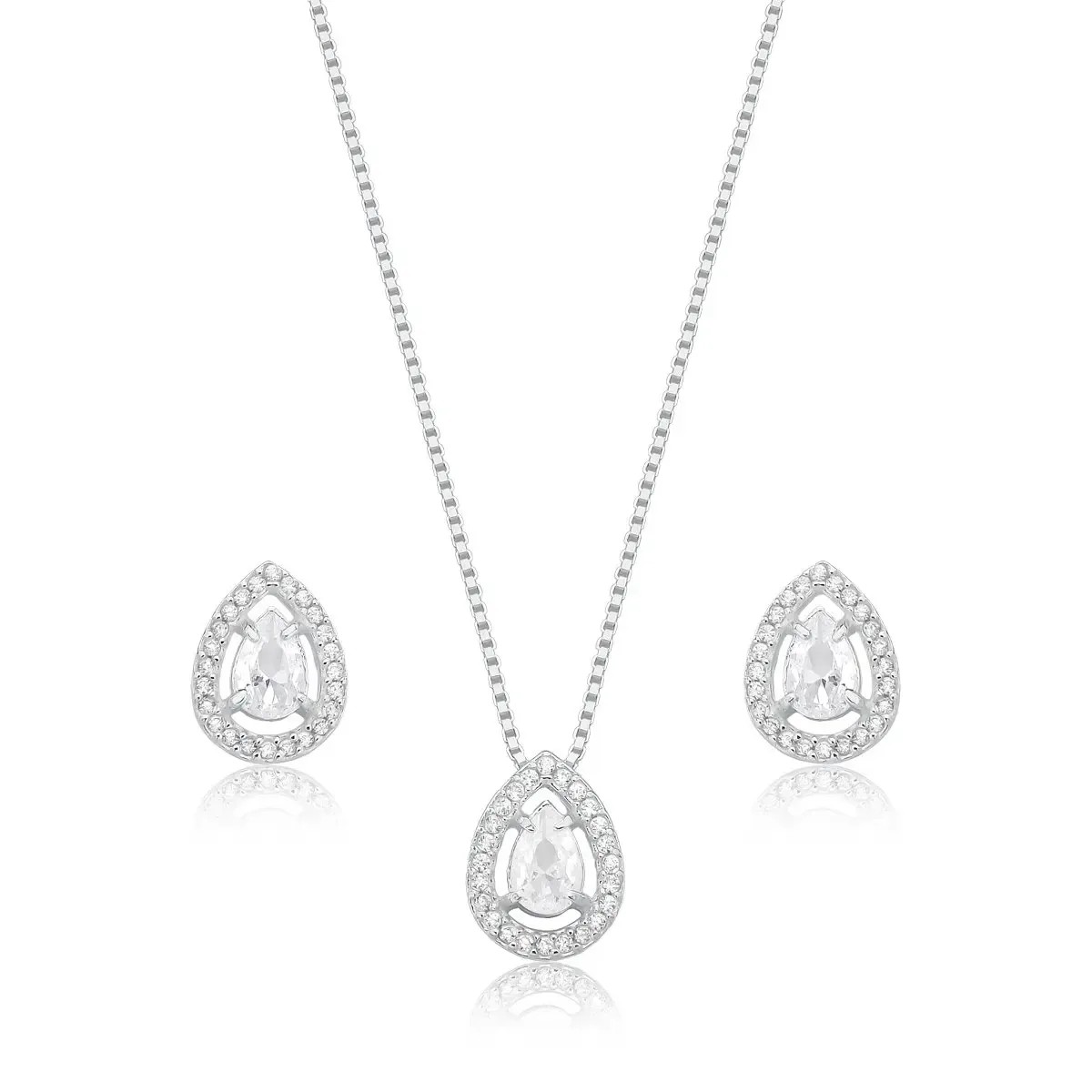 Conjunto Gota com Moldura Cravejada