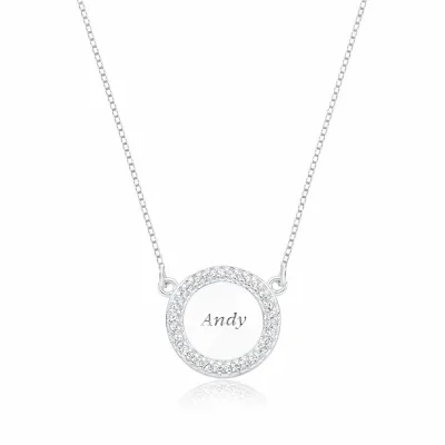 Colar Circulo Cravejado Personalizado — foto 1