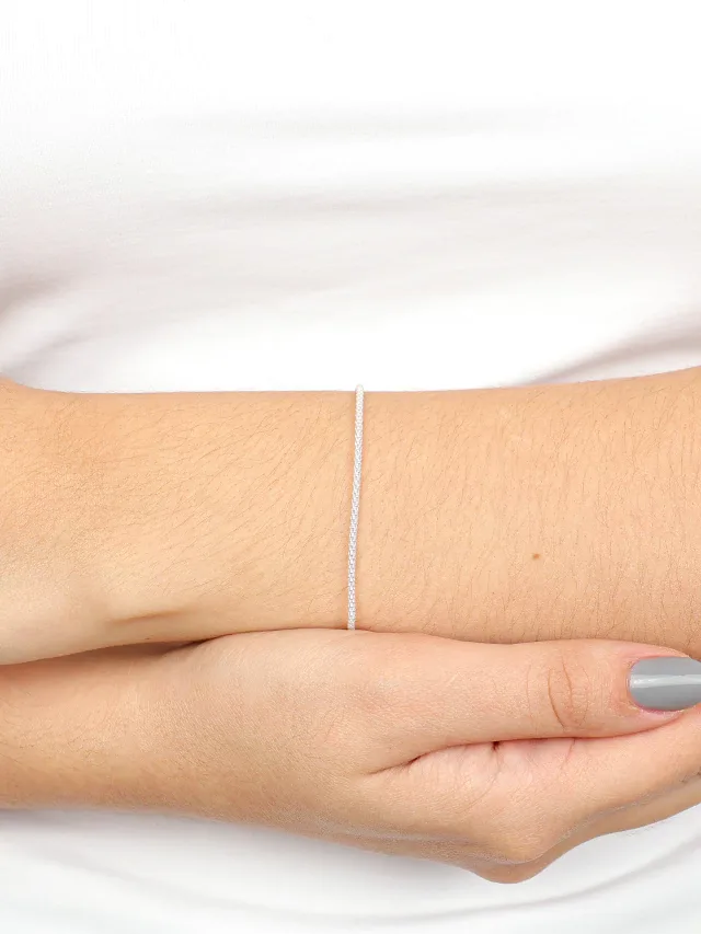 Pulseira de Prata 925 Pipoca 1.5mm