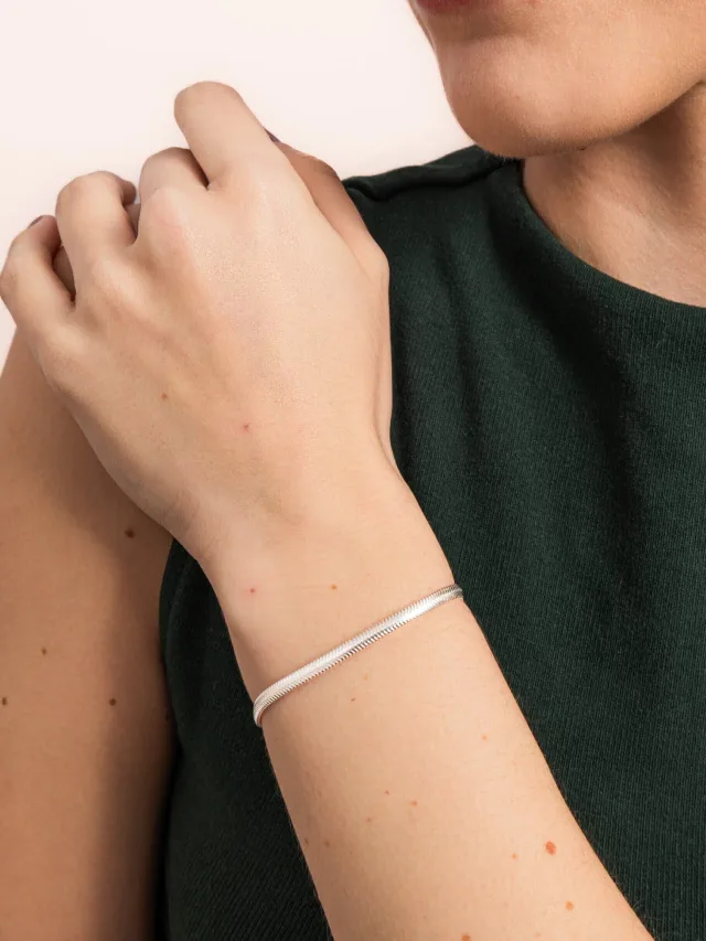 Pulseira de Prata 925 Lacraia Média