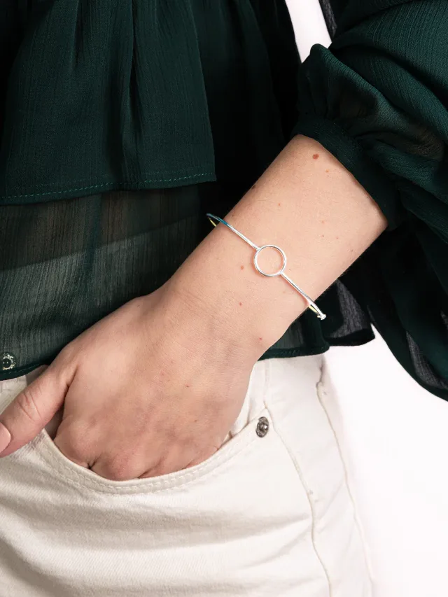 Bracelete de Prata 925 Círculo