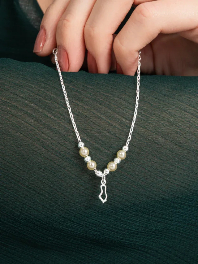 Pulseira de Prata 925 Bolinhas, Pérola e Figa