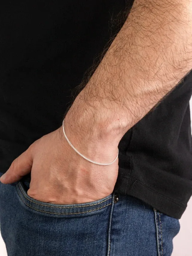 Pulseira de Prata 925 Masculina Grumet 1.5mm