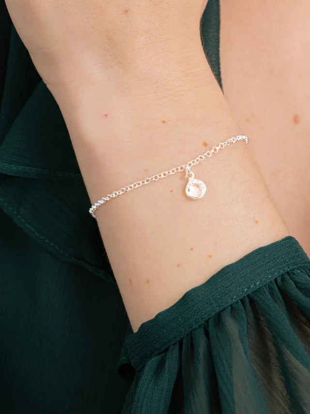 Pulseira de Prata 925 Ponto de Luz