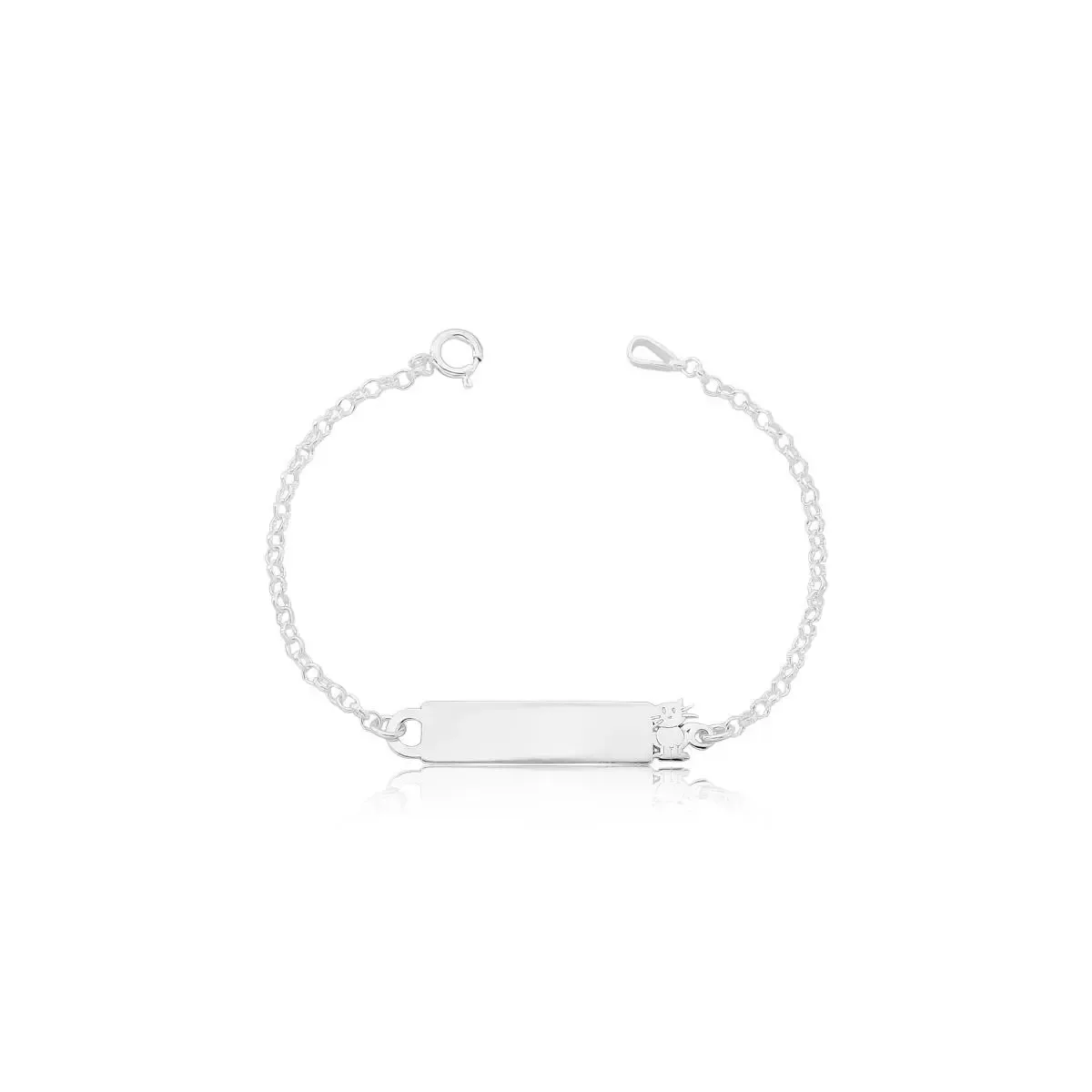Pulseira Chapa Infantil Gato