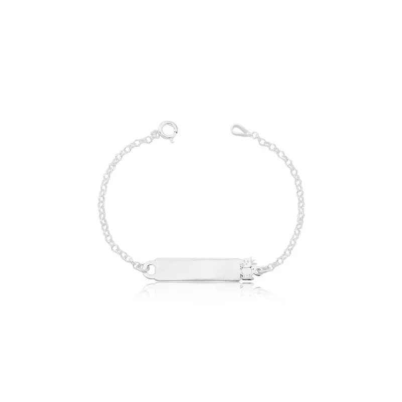 Pulseira Chapa Infantil Gato