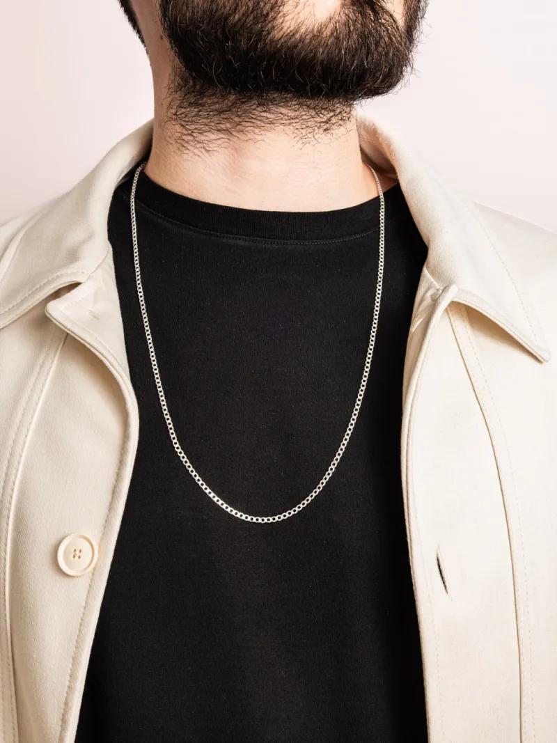 Corrente Masculina de Prata 925 Elos Grumet 2.2mm 70cm