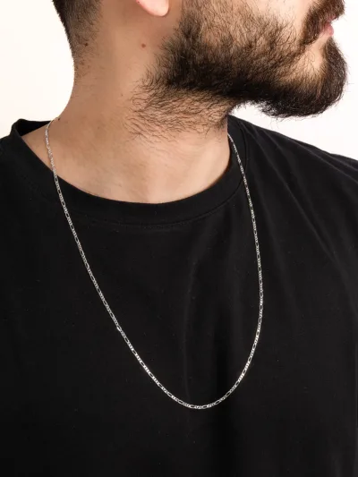 Corrente Masculina de Prata 925 Elos 3x1 2mm 70cm — foto 2