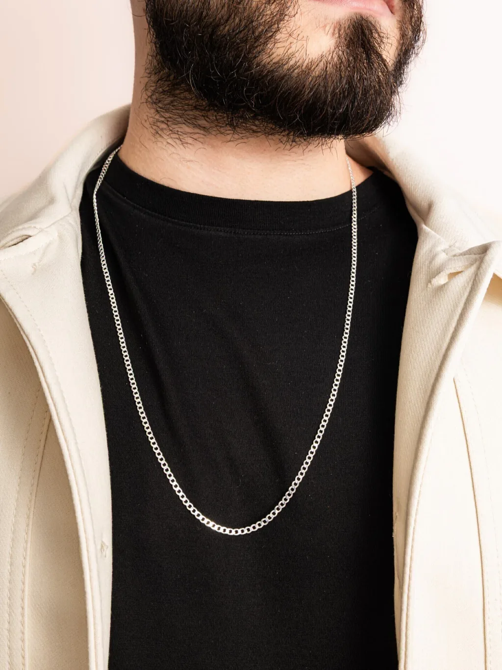 Corrente Masculina de Prata 925 Elos Grumet 3mm 70cm