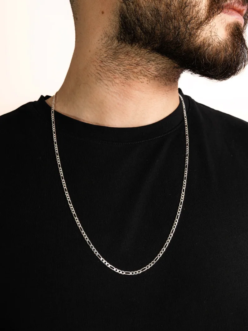 Corrente Masculina de Prata 925 Elos 3x1 3mm 70cm