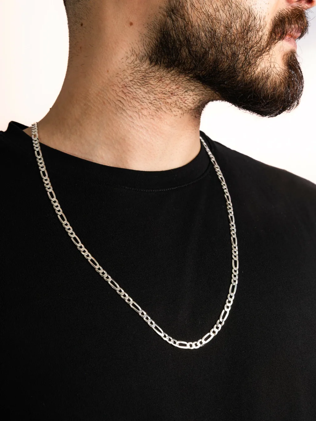 Corrente Masculina de Prata 925 Elos 3x1 5.3mm 70cm