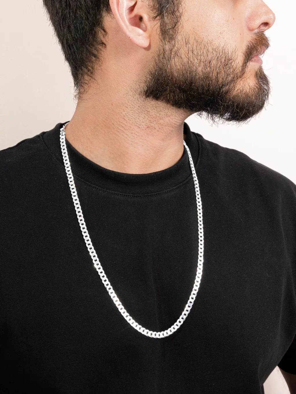 Corrente Masculina de Prata 925 Elos Grumet 6mm 60cm