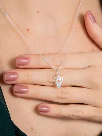 Colar de Prata 925 Menina com Coração com Zircônia — foto 2