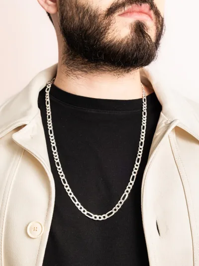 Corrente Masculina de Prata 925 Elos 3x1 7mm 70CM — foto 1