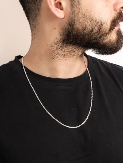 Corrente de Prata 925 Cordão Baiano 2.5mm Grossa 60cm — foto 1