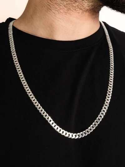 Corrente Masculina de Prata 925 Elos Grumet Super Grossa 6.8mm 70cm — foto 3