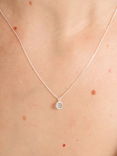 Conjunto De Prata 925 Ponto De Luz Azul Claro — foto 2