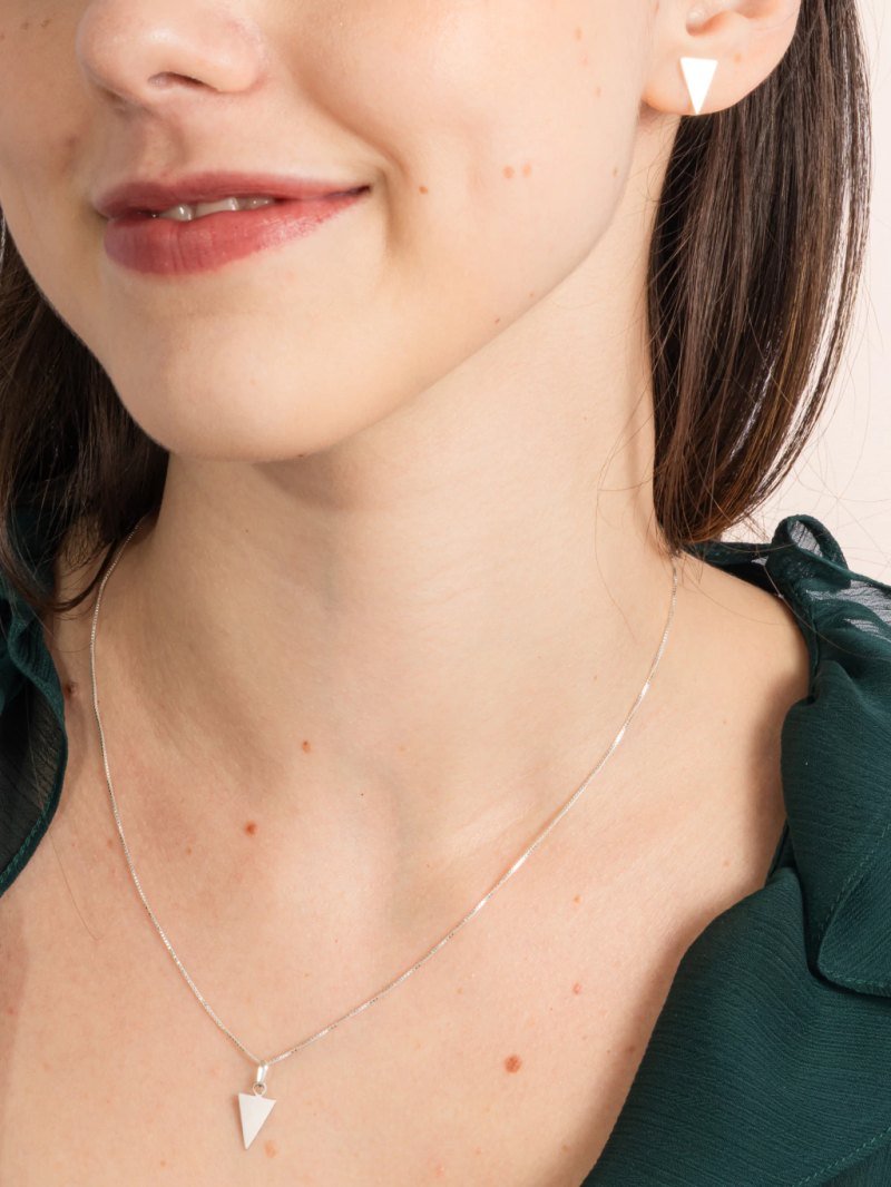Conjunto de Prata 925 Triângulo