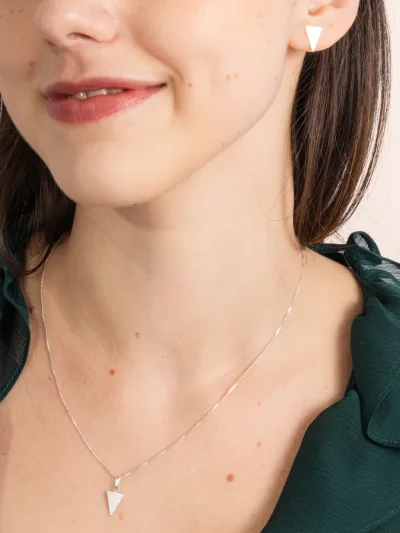 Conjunto de Prata 925 Triângulo — foto 1