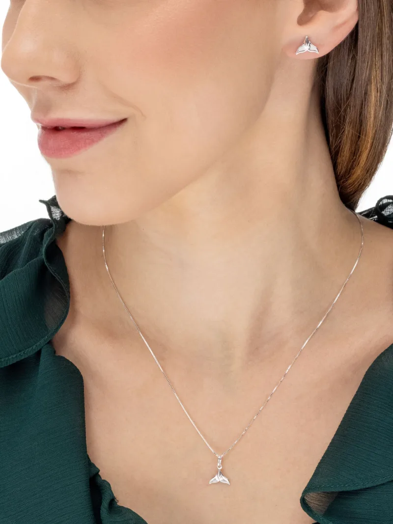 Conjunto de Prata 925 Rabo de Baleia Liso
