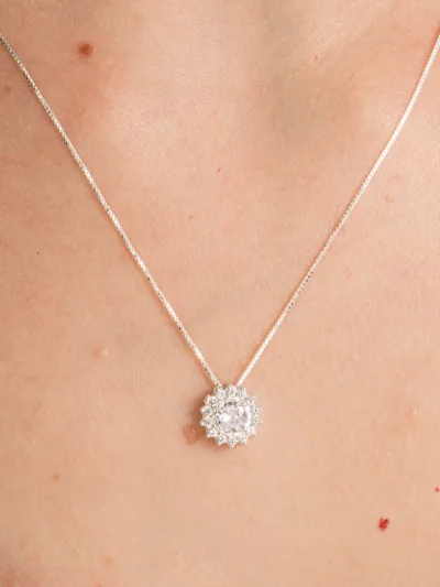 Conjunto De Prata 925 Cravejado com Zircônias e Ponto de Luz Branco — foto 2