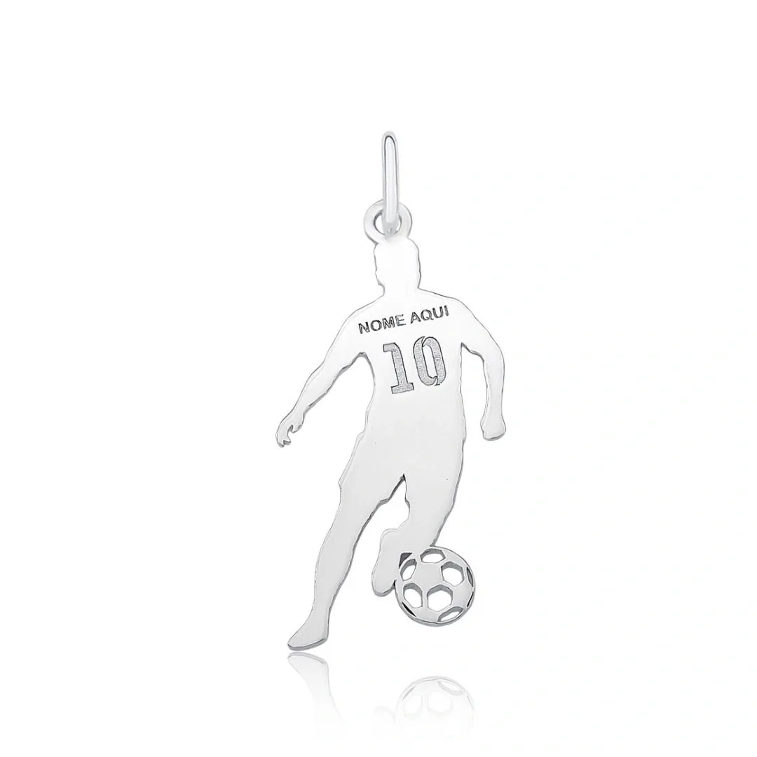 Pingente Jogador Personalizado em Prata 925