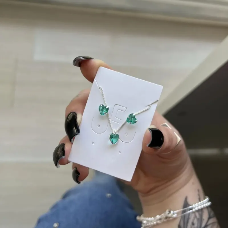 Conjunto Ponto De Luz Coração em Prata